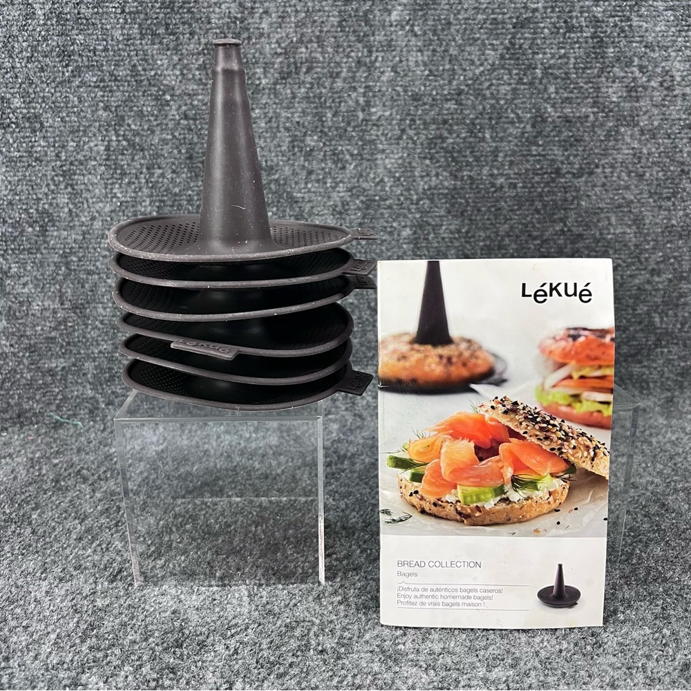 Lekue Silicone Bagel Molds Set of 6 Reusable Nonstick Baking Barcelona Spain